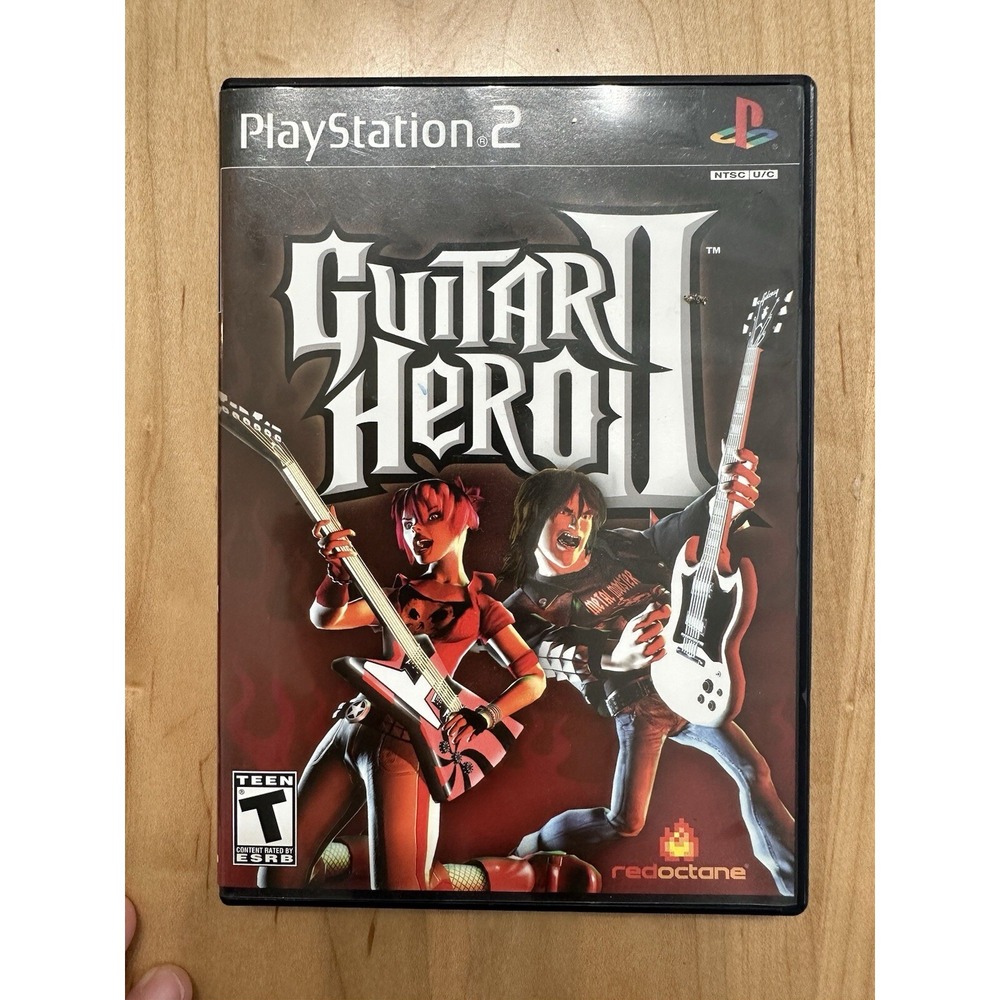 Guitar Hero II Case & Manual Only NO GAME Sony PlayStation 2 PS2 Activision